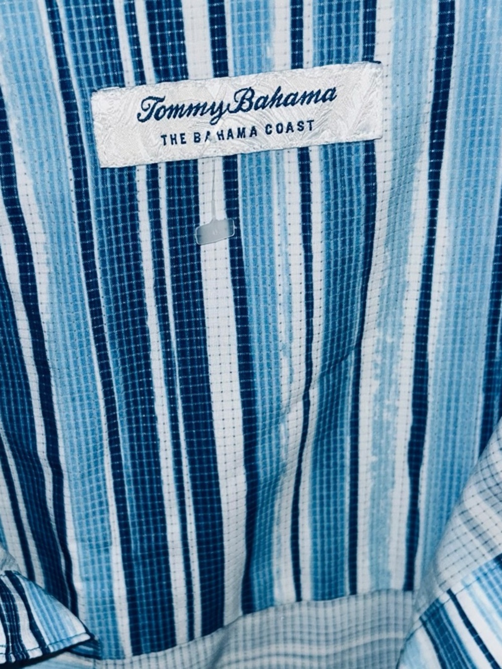 Tommy Bahama Blue Multi-Stripe Camp Shirt size XXXLarge - Picture 2 of 8